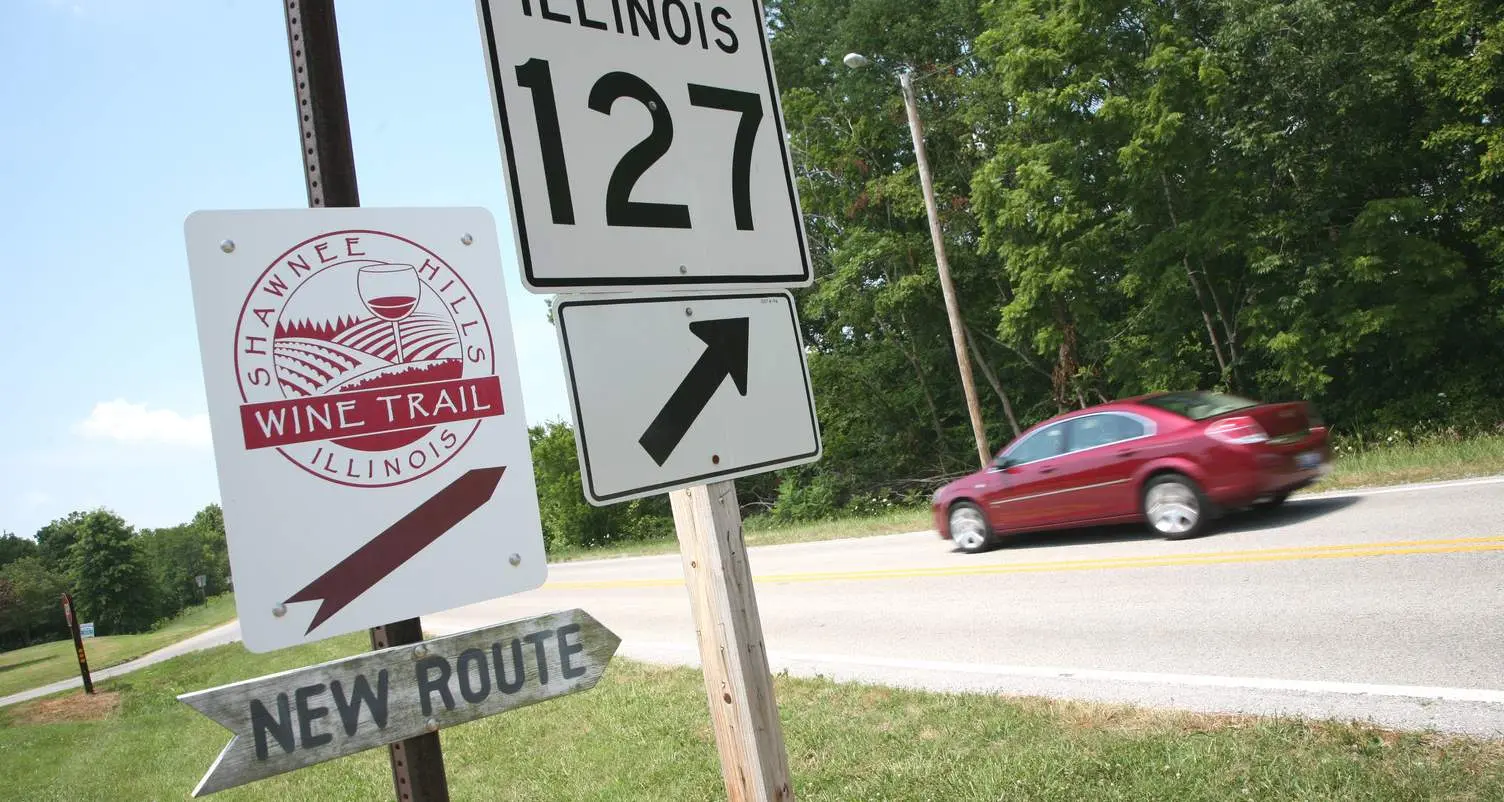 Sign for Shawnee Hills Wine Trail