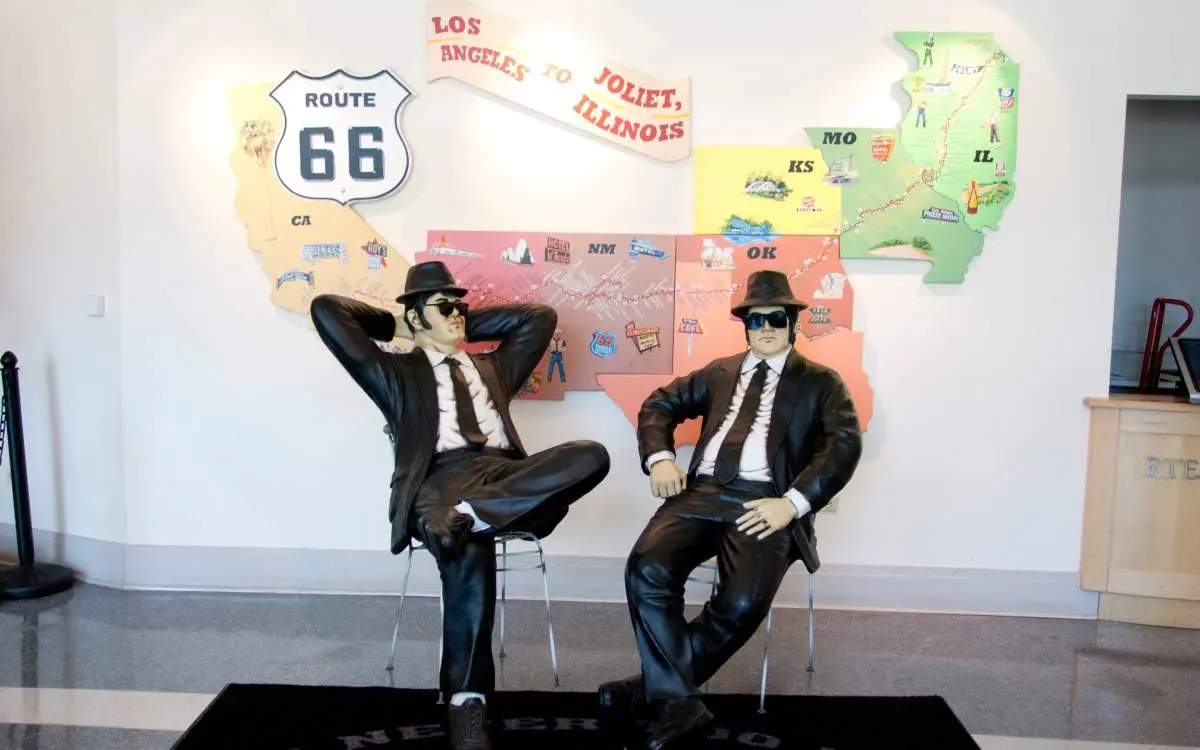 The Blues Brothers Sculpture at the Joliet Museum
