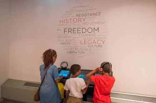 Kids playing on ipad interactive experience
