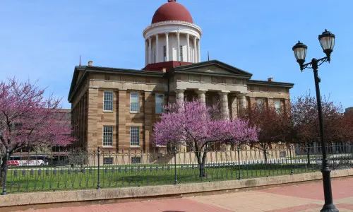The exterior of a large building