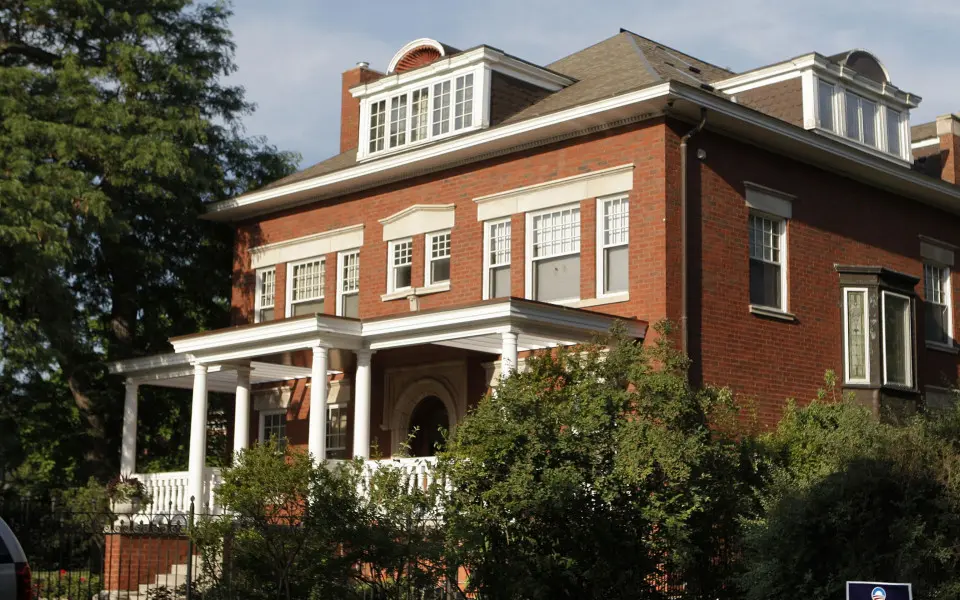 Exterior of the Obama house in Hyde Park