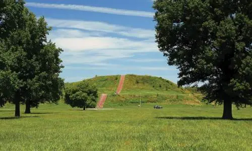 Cahokia Mounds in Illinois are the site of an ancient Native American city.