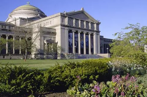 Exterior of Museum of Science and Industry.