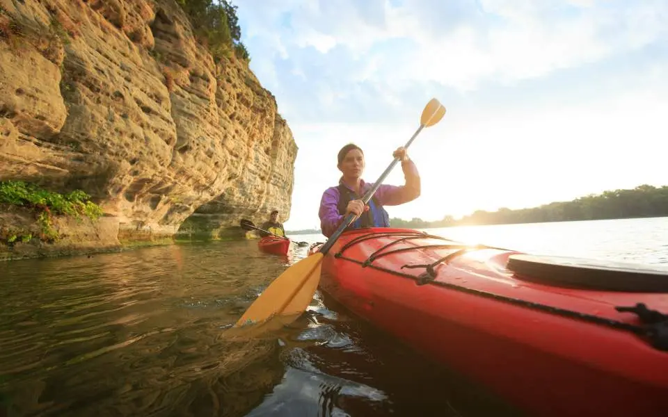 Kayaker in Buffalo Rock State Park.