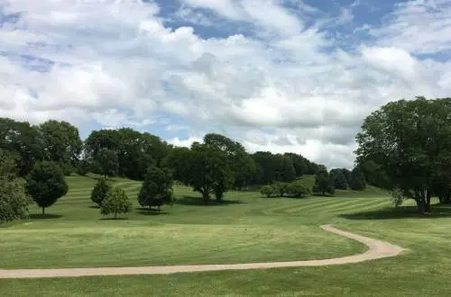 A golf course.