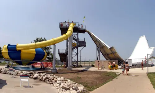 Big waterpark slides