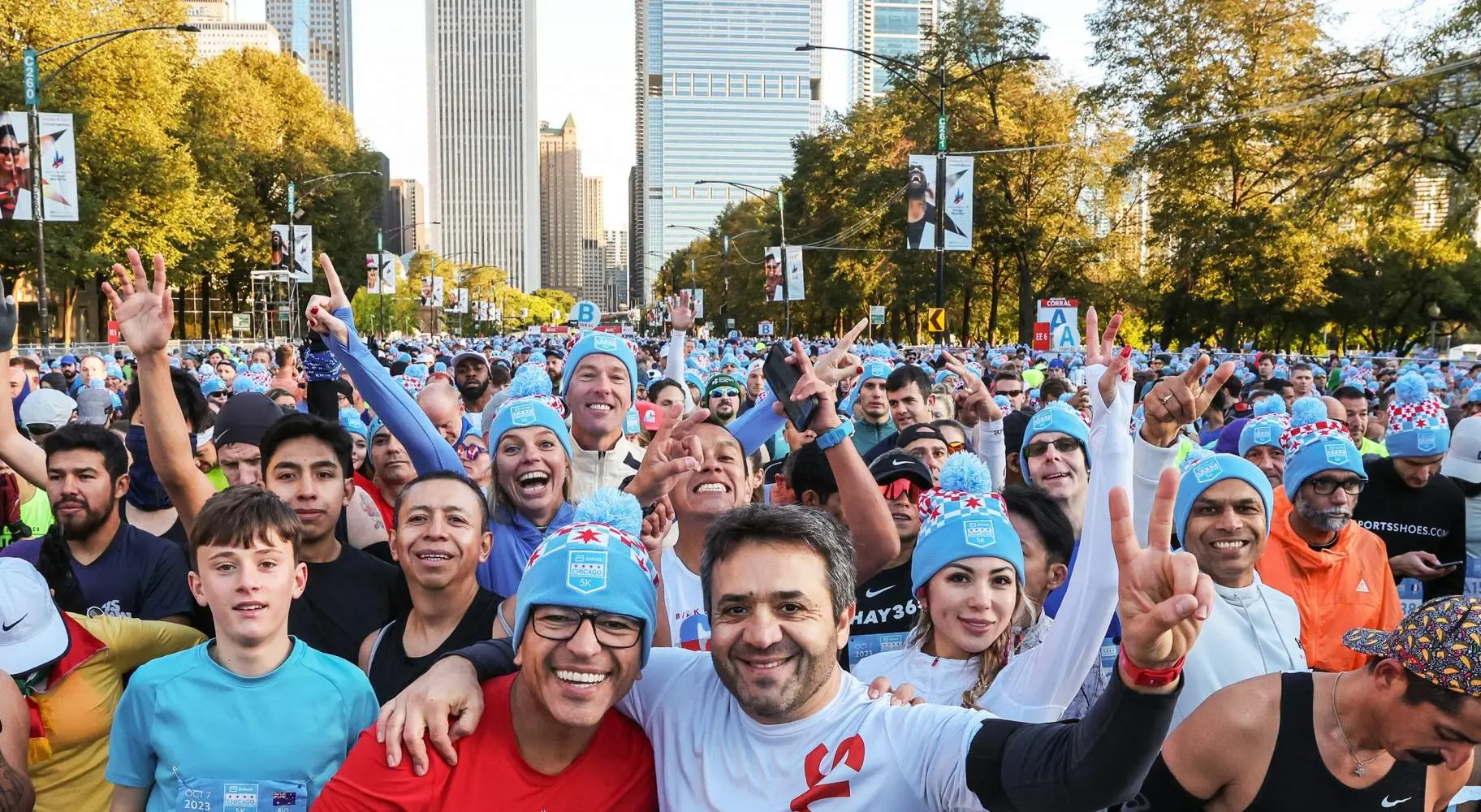 A group of runners posing for the camera
